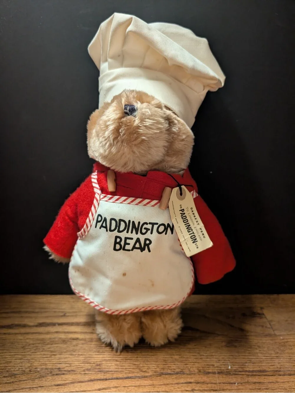 Vintage 1972 Paddington Bear Chef Plush Collectible 16